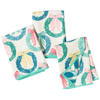 Mighty Mini Towel (Set of 3) Reversible - RJW Neighbors Wreath: Cream