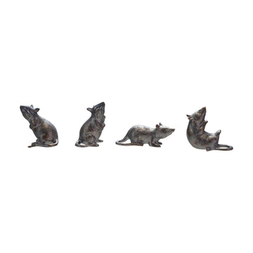 Stoneware Rat, Reactive Metallic Glaze, 4 Styles (Each Will Vary)