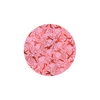 Patterned coaster with strawberries from Seedlings, with pink and red circular pattern.