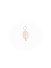 White pearl charm with gold accents.