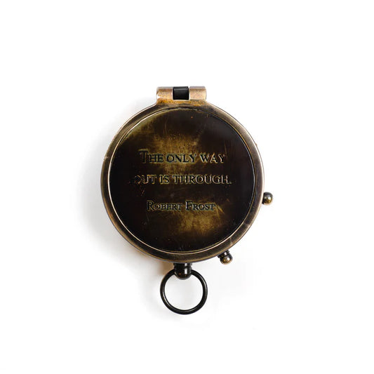 Robert Frost Compass with Leather Case