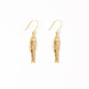 Sally Fish Dimensional Dangle Earrings Brass