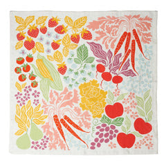 Cotton heritage towel with produce pattern from Danica Studio.
