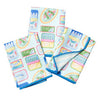 Set of three reversible mini towels with a fish design pattern, Once Again.