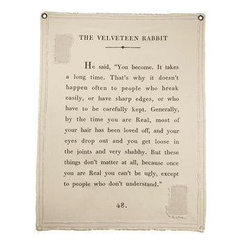 Canvas Wall Hanging - The Velveteen Rabbit - 31.5" x 40"