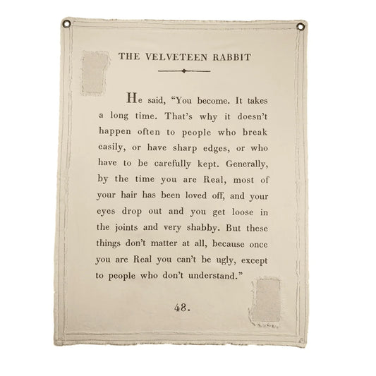 Canvas Wall Hanging - The Velveteen Rabbit - 31.5" x 40"
