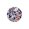 Floral coasters by Margaret Jeane, with a botanical design featuring multicolored blossoms and leaves.