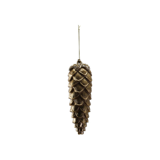 Plastic Pinecone Ornament with Sequins, Beads & Glitter