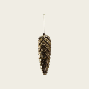 Plastic Pinecone Ornament with Sequins, Beads & Glitter