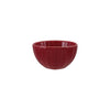 Red Stoneware Scalloped Bowl
