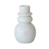 White Marble Snowman Taper Holder