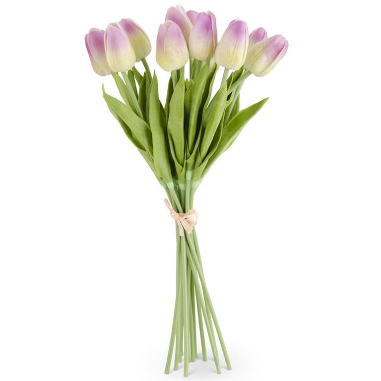 13.5 Inch Real Touch Mini Tulip Bundle (12 Stems - 4 Colors)