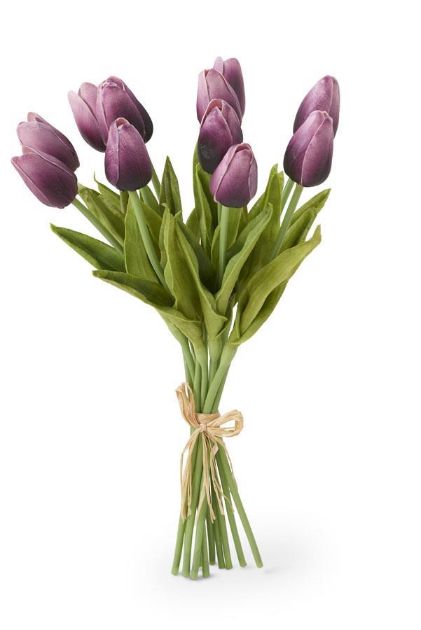 13.5 Inch Real Touch Mini Tulip Bundle (12 Stems - 4 Colors)