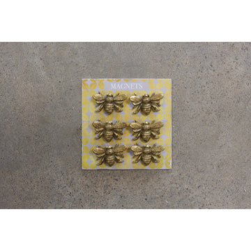 Pewter Bee Magnets - Set of 6